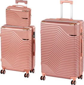 TraveLux Urban XX set valiză rulantă aur roz