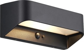 Aplica LED de exterior solara cu senzor IP54 Marcellio negru
