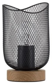 Veioza/Lampa de masa design decorativ modern LYRON neagra