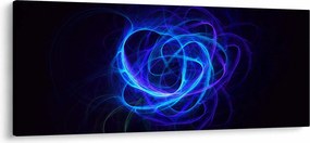 Tabloul cu ghem albastru abstract (120x50 cm)