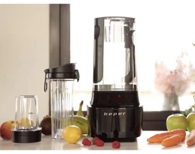 Blender Beper BP.620, 1000W, 1L, BPA Free, Capac izolator fonic, Soft Touch, 2 viteze+Pulse, Negru