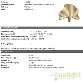 Aplica eleganta LUX Olivier Single 112253 HZ