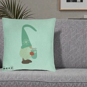 Perna Decorativa Gnom Nordic cu Cana Calda Menta, 40x40 cm, Verde Menta, Husa Detasabila, Perna Inclusa, BEKZ®