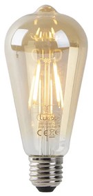 Filament LED ST64 4W 2200K auriu cu senzor lumină-întuneric