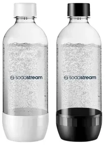 Set 2 sticle carbonatare, plastic, 1L, AlbNegru Sodastream 1042202400