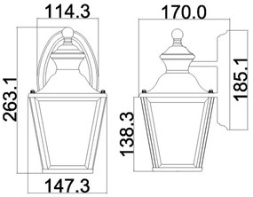 Aplică de exterior BAY SHORE 1xE27/60W/230V IP44 aurie Kichler