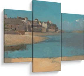 Tablou - Odilon Redon, Village by the Sea in Brittany, reproducere (90x60 cm)