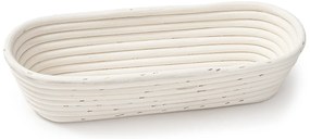 HOME ELEMENTS Coș oval cu inserție din țesătură,35 x 14 cm x 7,5 cm