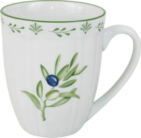 Cană stil Mediterraneean verde , din portelan , "Oliv"