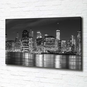 Tablou canvas Manhattan pe timp de noapte