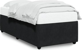 vidaXL Cadru de pat, negru, 90x190 cm, catifea