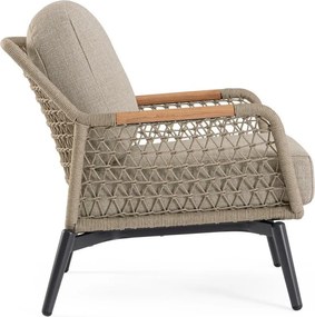 Fotoliu de grădină maro deschis din metal Eulero – Bizzotto