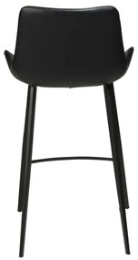 Scaun de bar din imitație de piele DAN-FORM Denmark Hype, negru