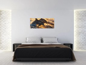 Tablou - Delfinii (120x50 cm)