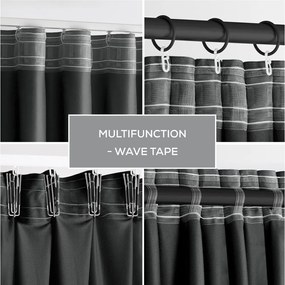 Draperie gri dimout (semi-opacă) din catifea 140x270 cm – Restilo