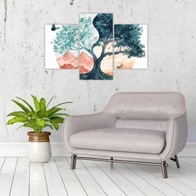 Tablou – Arbore acvarelă plin de viață (90x60 cm)