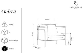 Fotoliu Interieurs 86 Andrea, bej