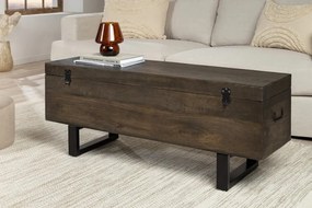 Cufar din lemn Factory Loft 115cm, maro taupe A-46414 VC