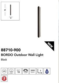 Aplica de perete lumina ambientala exterior Bordo LED, H-90cm