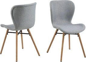 Set 2 scaune Actona Batilda, gri deschis