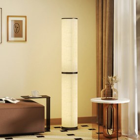 HOMCOM Lampă de Podea cu Telecomandă și Reglaj Temperatură 3000-6000K, Abajur din Material Textil, Ø20x135 cm, Bej | Aosom Romania