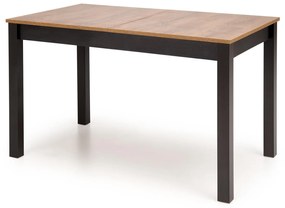 Masă de sufragerie extensibilă Tentempies (stejar hnedý + negru) (pentru 4-6 persoane). 1116984