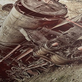 Tablou cu locomotivă istorică (90x60 cm)