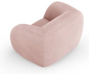 Fotoliu roz deschis cu tapițerie din stofă bouclé Essen – Cosmopolitan Design