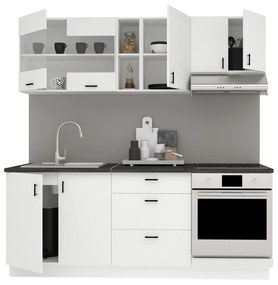 Set Bucatarie Karo V12, Alb, Blat Thermo 28 mm, L 200 cm