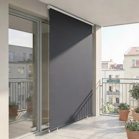 Outsunny Jaluzea Rulou Opacă pentru Exterior, 240x160 cm, Gri Închis | Aosom Romania