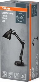 Lampă de birou Osram DESK LINE 1xE27/11W/230V, negru