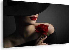 Tablou - Femeia cu flori (90x60 cm)