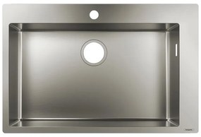 Chiuveta de bucatarie Hansgrohe, 1 cuva, 76x50 cm, inox