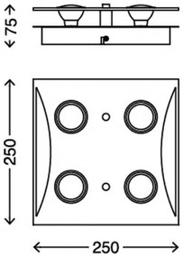 Plafonieră LED FLASH 4xGU10/3W/230V Briloner 3572-048