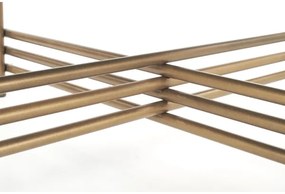 Măsuță de cafea ISMENA 41x80 cm auriu/negru