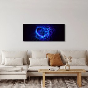 Tabloul cu ghem albastru abstract (120x50 cm)