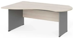 Birou de colt Manager 180 x 120 cm, stânga, salcâm deschis / gri