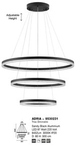 Lustra LED suspendata design elegant ADRIA D-80cm