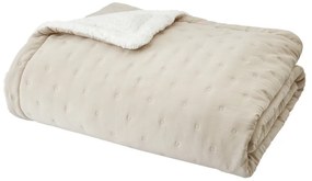 Cuvertură crem matlasată din sherpa 220x230 cm Cosy Nori – Catherine Lansfield