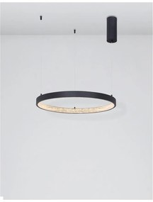 Lustra LED dimabila, design modern PRESTON, 60cm negru NVL-9865160