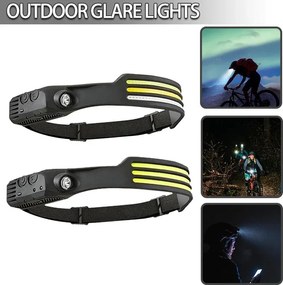 Lampă frontală COB LED cu inducție, cu baterie încorporată și încărcare USB