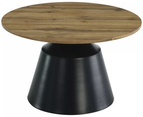 Set 2 mese de cafea Itaka stejar artizan/negru ø50/ø70