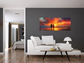 Tablou - Plimbare pe plajă (120x50 cm)