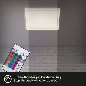 Plafonieră LED RGBW dimabilă Briloner 7090-416 SLIM LED/15W/230V + telecomandă