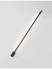 Aplica de perete LED design liniar GROPIUS negru, L-90cm, H-7cm