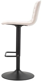 Scaun de bar alb/negru cu înălțime ajustabilă (înălțime șezut 61 cm) Malia – Mauro Ferretti