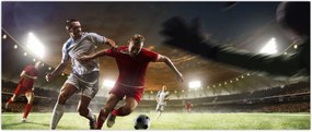 Tablou - Fotbaliști în acțiune (120x50 cm)