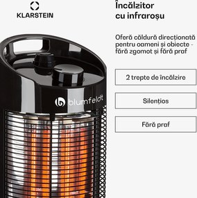 Blumfeldt Heat Guru 360, încălzitor tip stand, 1200/600 W, 2 trepte de încălzire, IPX4, negru