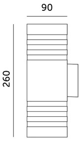 Aplică de exterior 2xGU10/35W/230V IP54 negru rotund