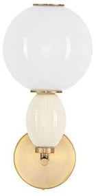 Aplica LED decorativa ceramica bej, alb, OBRIE